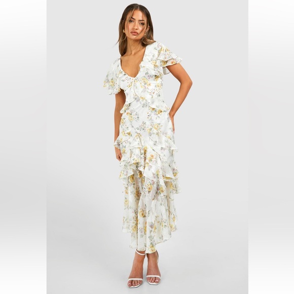 Floral Ruffle Maxi Dress 1 - Picture 1 of 4